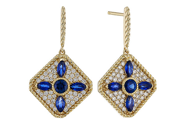 M284-04753: EARRINGS 1.03 TW SAPPHIRE 1.46 TGW