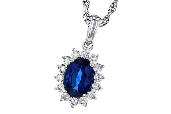 M284-07544: NECKLACE .85 SAPPHIRE 1.07 TGW (7x5MM SAPP)