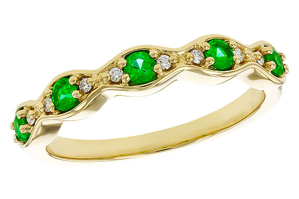 M284-08380: LDS WED RG .21 TW EMERALD .27 TGW