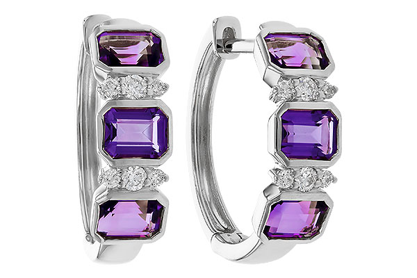 M284-08399: EARRING 1.05 TW AMETHYST 1.16 TGW