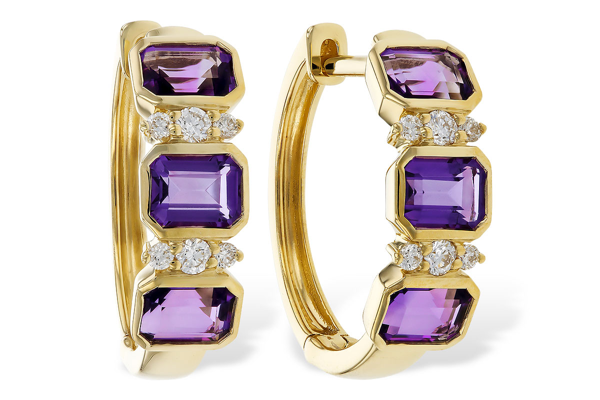 M284-08399: EARRING 1.05 TW AMETHYST 1.16 TGW