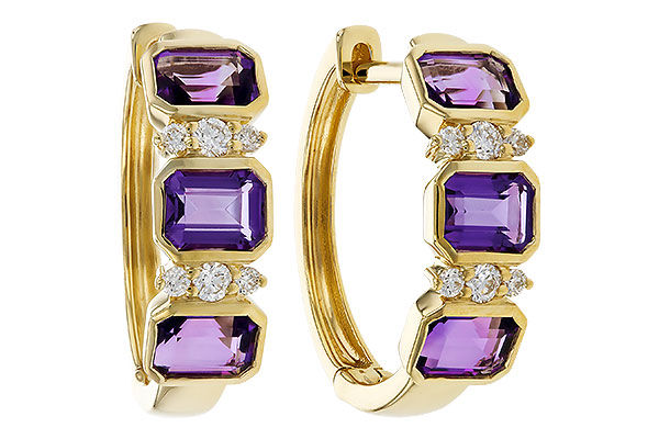 M284-08399: EARRING 1.05 TW AMETHYST 1.16 TGW