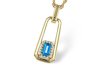M284-08426: NECKLACE .33 BLUE TOPAZ .40 TGW (5x3MM BT)