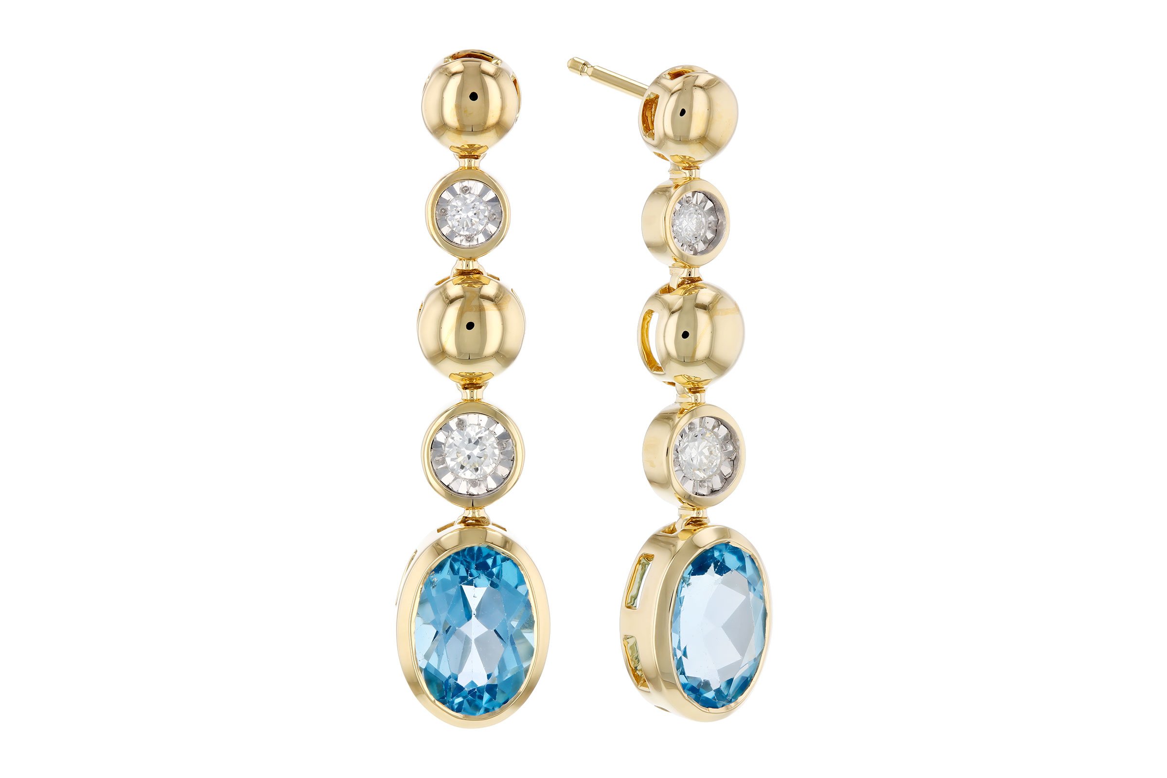 M284-92071: EARRINGS 1.66 TW BLUE TOPAZ 1.76 TGW