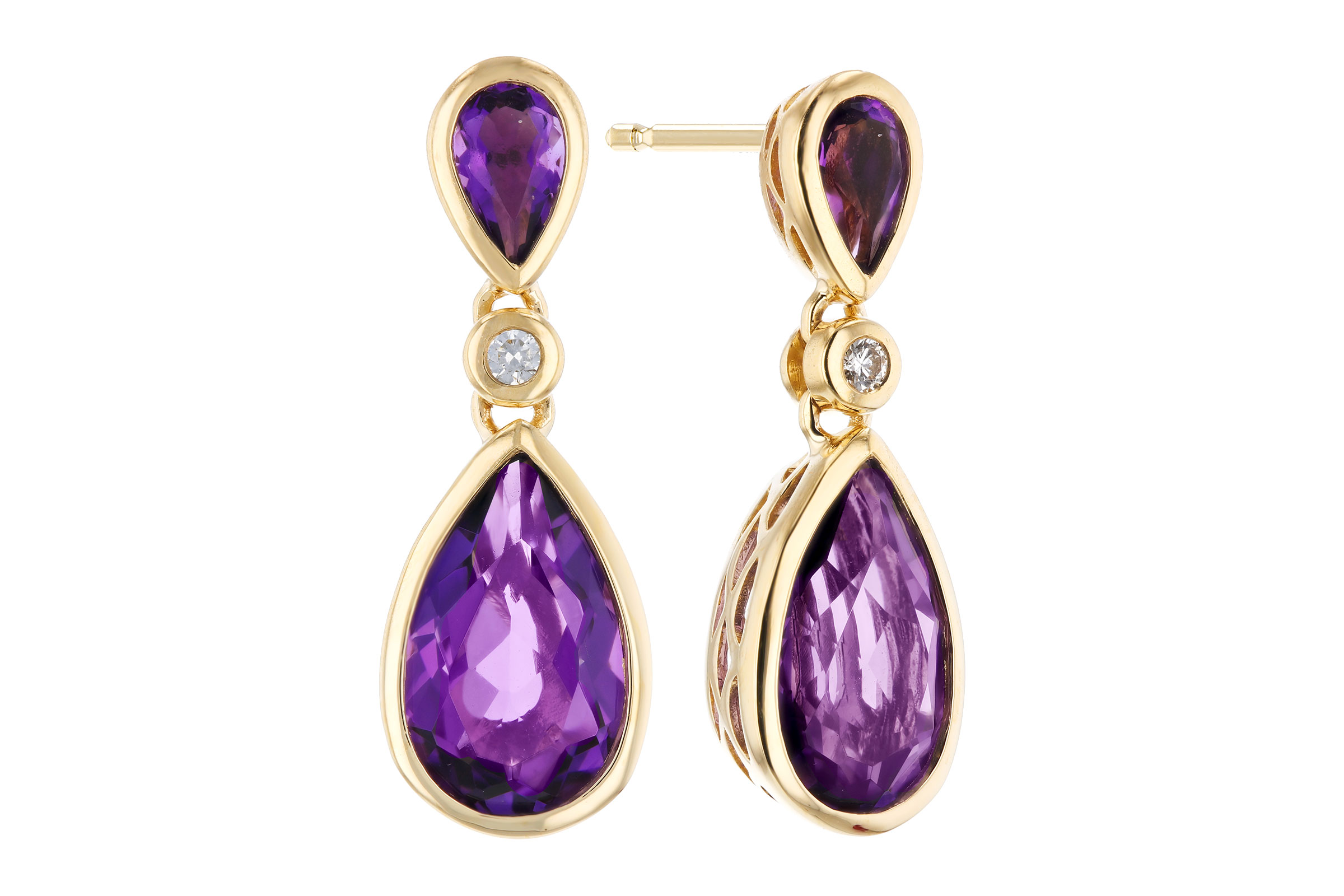M284-93826: EARRINGS 2.80 TW AMETHYST 2.84 TGW