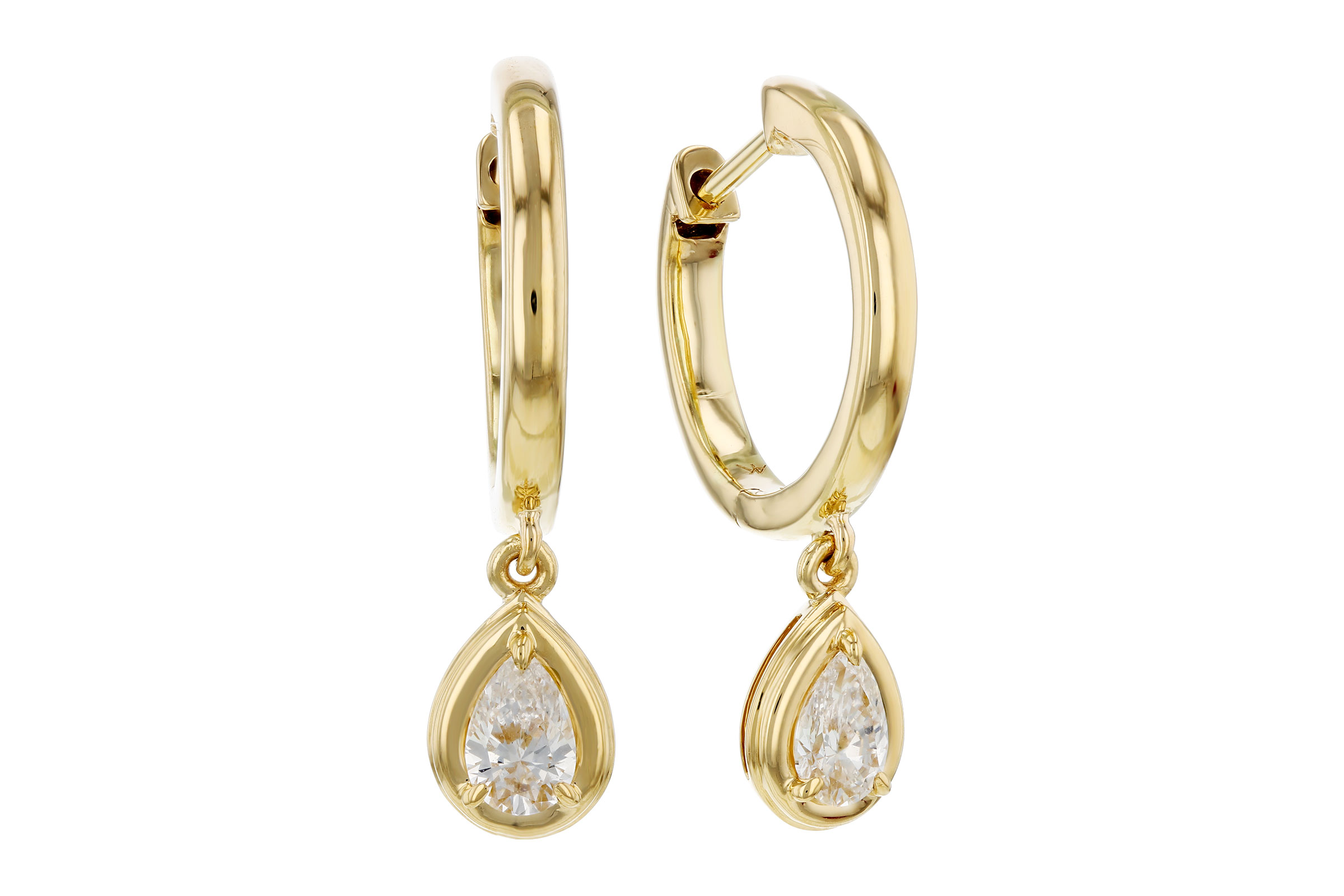 M284-93835: EARRINGS .42 TW PEAR SHAPE DIAS